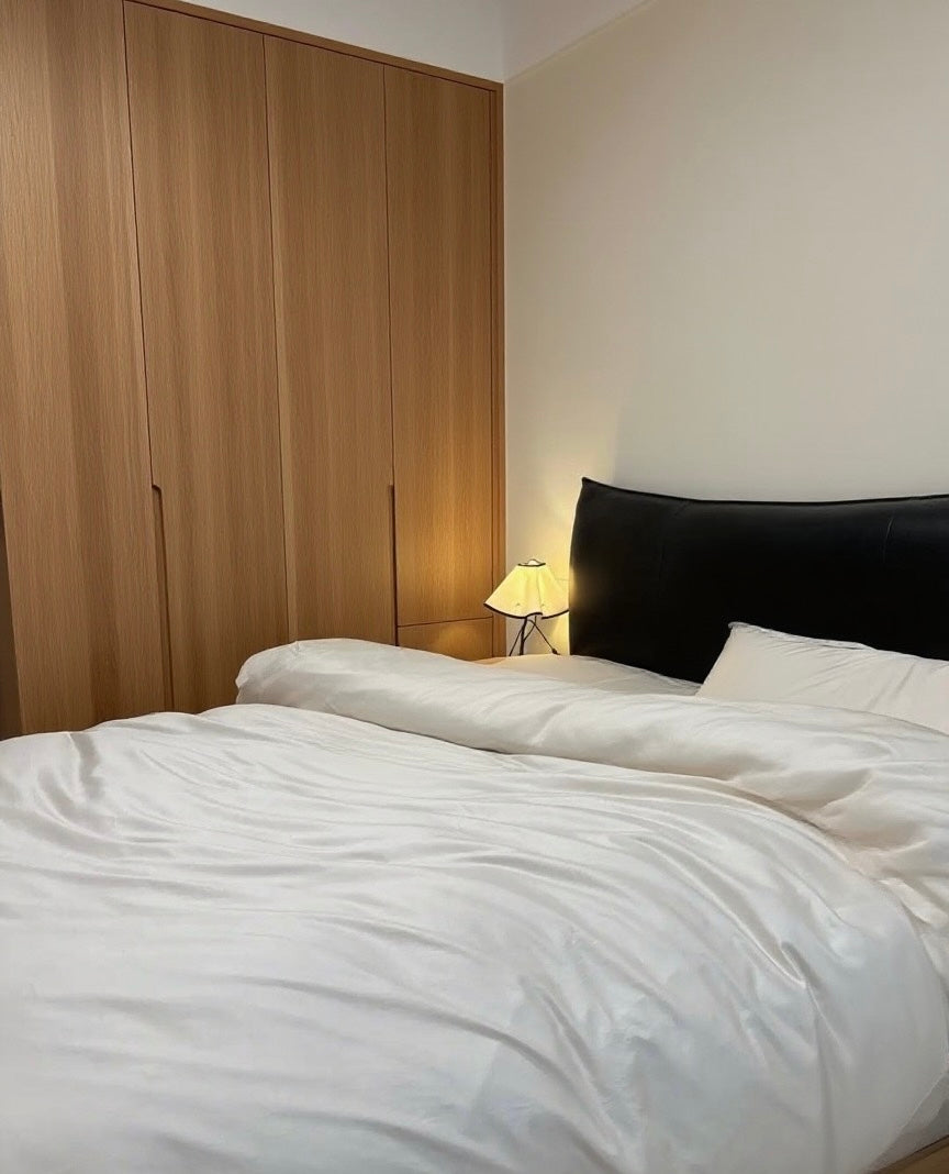 Cotton Bedding Sets - Vanilla - Duvet Cover + Fitted Sheet Set