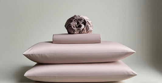 Cotton Bedding Sets - Pink Jasmine - Duvet Cover + Fitted Sheet Set