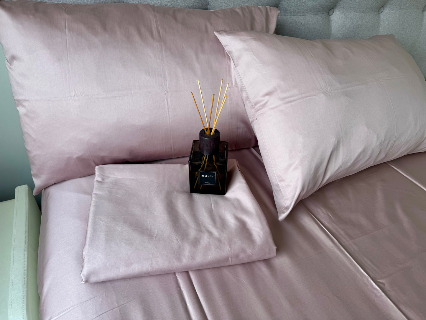 Cotton Bedding Sets - Pink Jasmine - Duvet Cover + Fitted Sheet Set